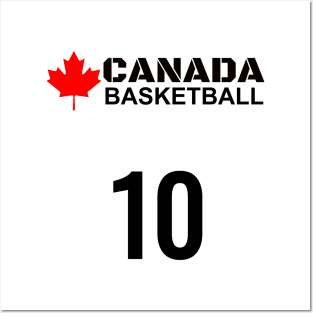 Canada Basketball Number 10 Design Gift Idea Posters and Art